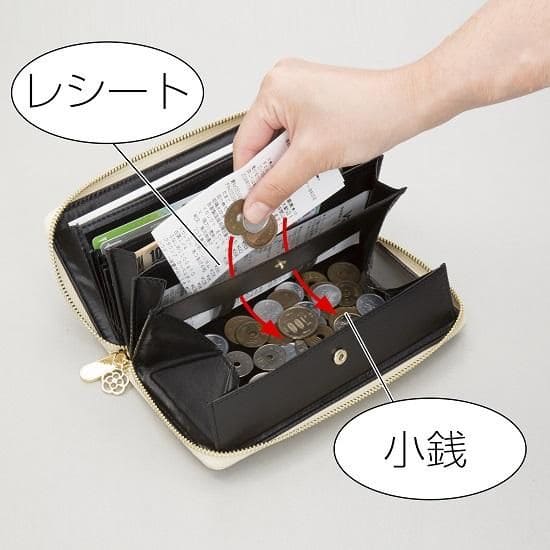直送品・牛革コインスルー財布 レシート コイン 小銭 財布 小銭入れ コインケース 女性用 婦人用 レディース お財布 牛革 革 使いやすい おしゃれ お年寄り ご年配 高齢者 シニア 敬老の日 母の日 誕生日 バースデー プレゼント ギフト 贈り物 お祝い 贈答品 おすすめ 人気_1