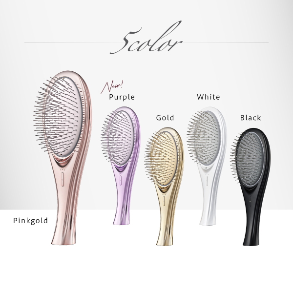WAVEWAVE EMS Brush Air ブラッシュエアー ヘアブラシ くし ブラシ スタイリング 櫛 クッションブラシ マイクロカレント 頭皮ケア 頭皮 赤色LED ブラッシング 静電気 誕生日 プレゼント 人気_1