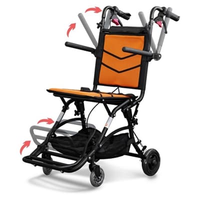 直送品・非課税品 介助式車椅子 ナイスウェイ10 介助用車椅子 介助式車椅子 車椅子 移動支援 歩行支援 アルミ製 介助車 折りたたみ式 折り畳み式 介助車椅子 軽量 コンパクト ノーパンクタイヤ_4
