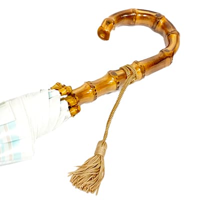 直送品・UVION プレミアムホワイト 50長傘 エレガントローズ 4011 晴雨