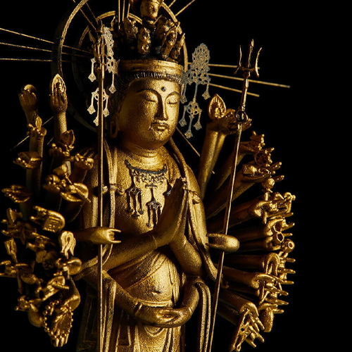 直送品 TanaCOCORO 掌 千手観音 慶派 tc3531 TanaCOCOROシリーズは高さ20cm程度の比較的小さいサイズながら、造形に強いこだわりで制作される人気シリーズ。の通販は