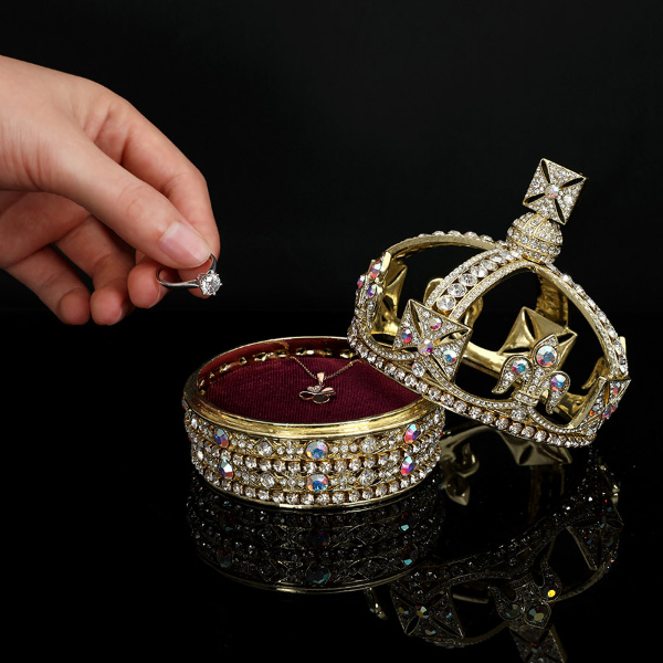 王冠型アクセサリーケース リングケース ジュエリーケース 置物