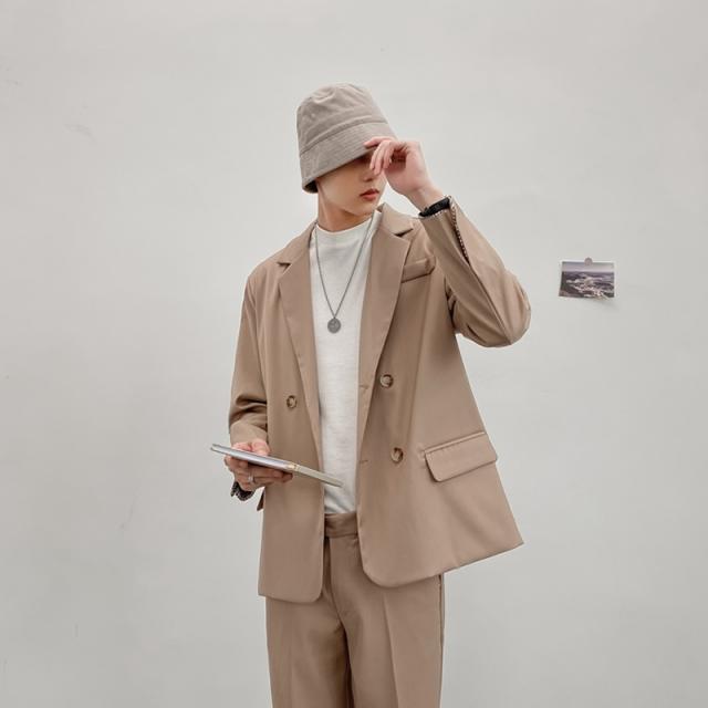 信頼 セットアップ メンズ 長袖 ダブル カジュアルスーツ 上下セット テーラード 韓国 ファッション 秋 冬 春 衣装 モード系 パーティー カジ 爆安セール Www Iacymperu Org