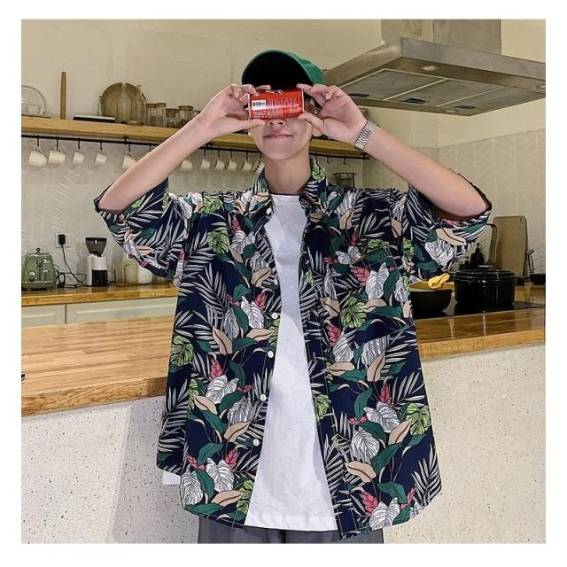 ゆったりと気分は南国 ボタニカル柄シャツ 半袖 リゾート 旅行 メンズ メンズファッション ストリート系 カジュアル モード系 韓国 ファの通販はau Pay マーケット ビッグバンフェローズ