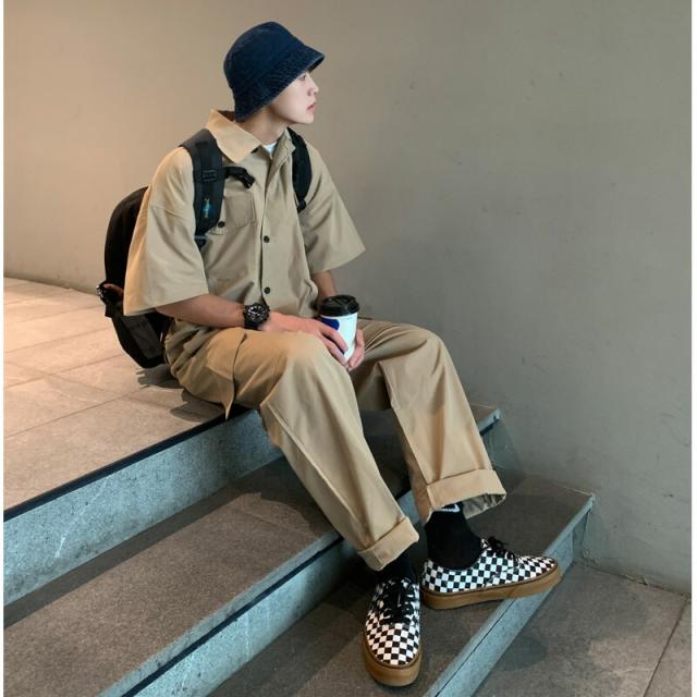 ゆったり ジャンプスーツ つなぎ ベルト付き バッグ付き 韓国 ファッション メンズ メンズ ストリート カジュアル メンズ 春 秋 夏 個性の通販はau Pay マーケット ビッグバンフェローズ