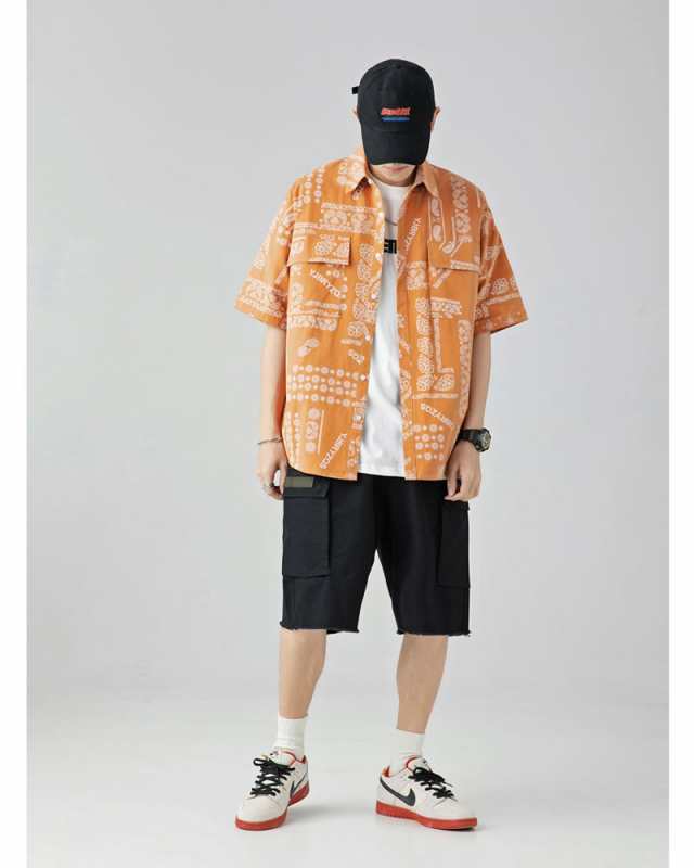 カジュアルシャツ メンズ 半袖 シャツ ボタンダウンシャツ ビッグ ...