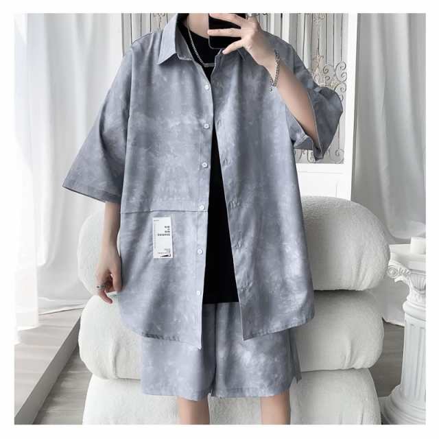Tシャツ ハーフパンツ L セットアップ 韓国 レディース タイダイ柄 ⑫