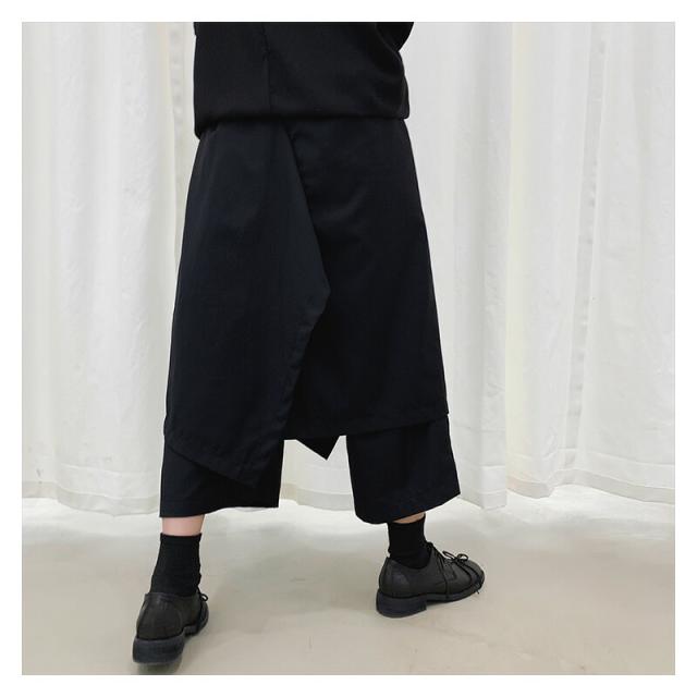 韓国 ファッション メンズ ジェンダーレスファッションに 変形 7分丈パンツ スカート スカーチョ ガウチョパンツ サルエル メンズ 中性的の通販はau Pay マーケット ビッグバンフェローズ