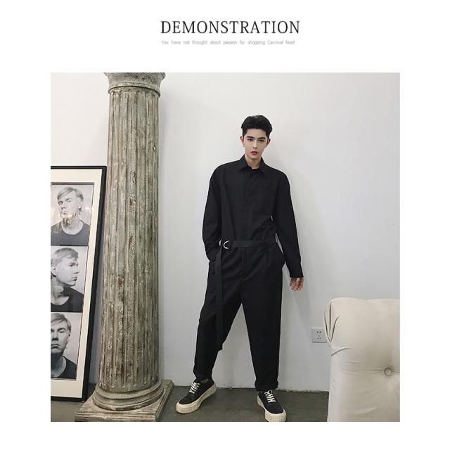 オールインワン つなぎ 長袖 セットアップ 上下セット メンズ ロング丈 メンズファッション 無地 韓流 韓国ファッション ストの通販はau Pay マーケット ビッグバンフェローズ