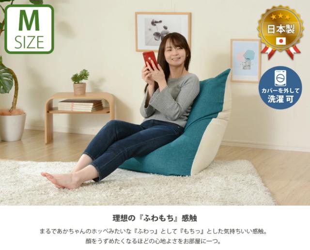 クッション 座椅子 フィット リラックス ビーズクッション 軽量 洗濯 枕 抱き枕 ベッド 日本製 国産 特大ビーズクッションM_1