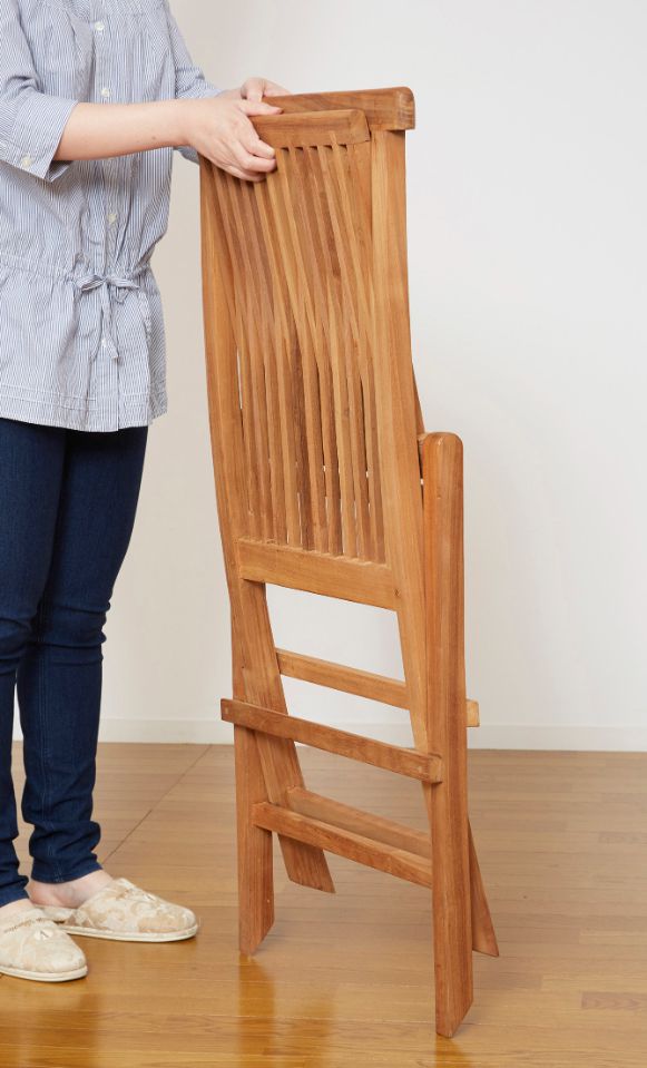 折りたたみ椅子 チーク 2脚セット 【公式通販】