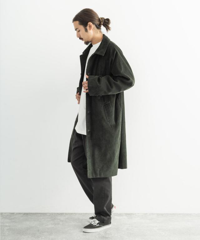 コート メンズ レディース アウター ステンカラー コーデュロイ ロング丈 カジュアル ビッグシルエット セットアップ着用可能 9694の通販はau Pay マーケット Rockymonroe ロッキーモンロー