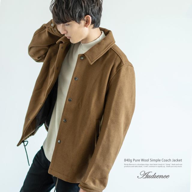 コーチジャケット メンズ 無地 ブラック 黒 ウール 防寒 無地 シンプル Audience オーディエンス Ao18 Aud2874 42の通販はau Pay マーケット Rockymonroe ロッキーモンロー