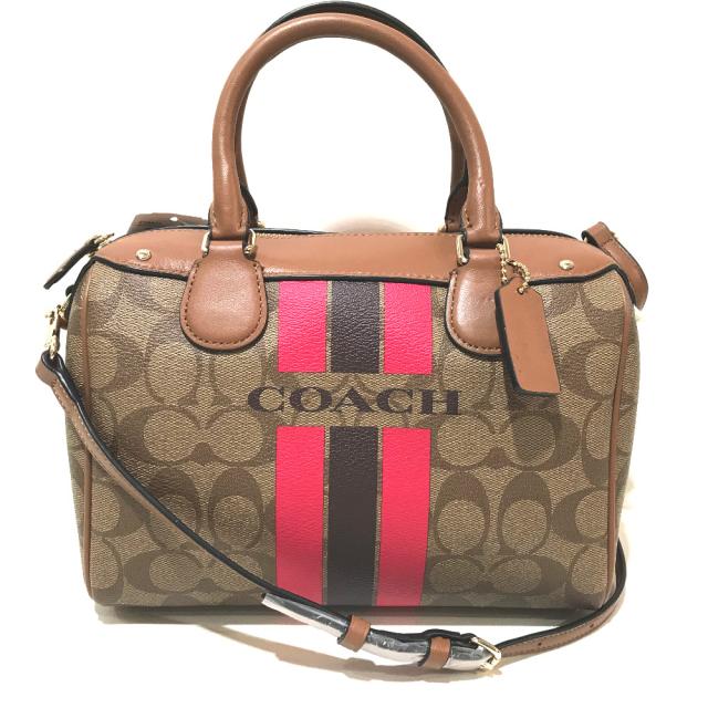 未使用 あす着 Coach コーチ F38401 ヴァ シティ ストライプ シグネチャー ボストンバッグ ブラウン系の通販はau Pay マーケット ブランドショップ リファレンス