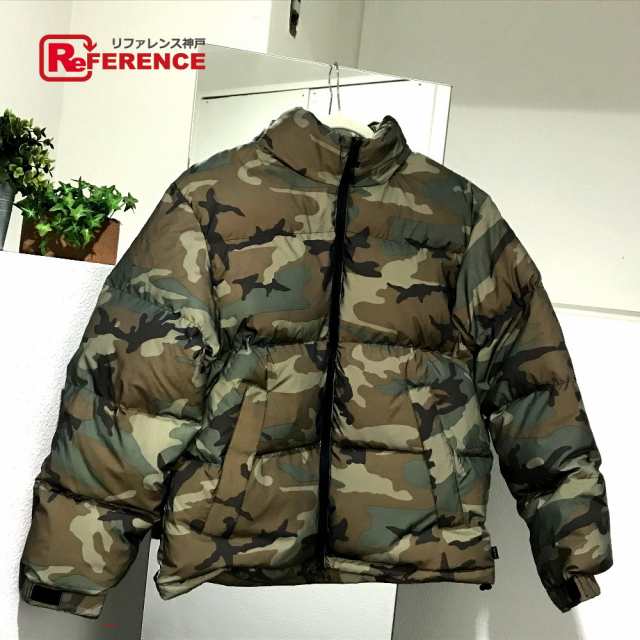 supreme reflective camo down jacket