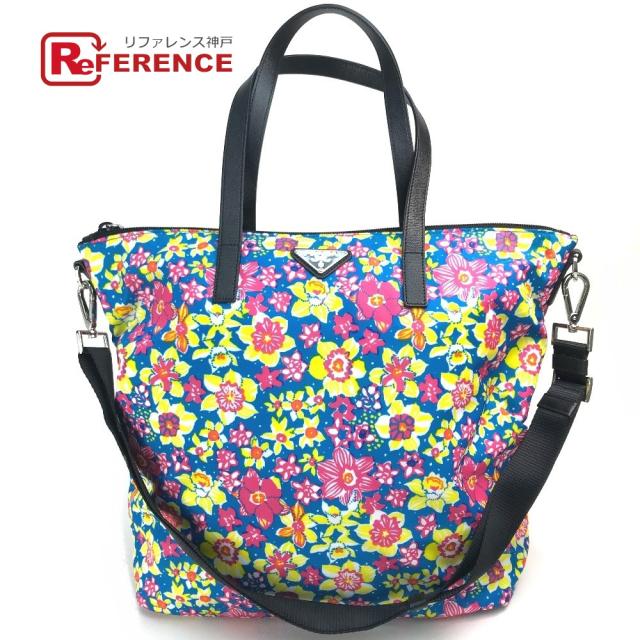 新品同様 あす着 Prada プラダ B4696f 三角ロゴプレート 花柄 フラワー トートバッグ レディースの通販はau Pay マーケット ブランドショップ リファレンス