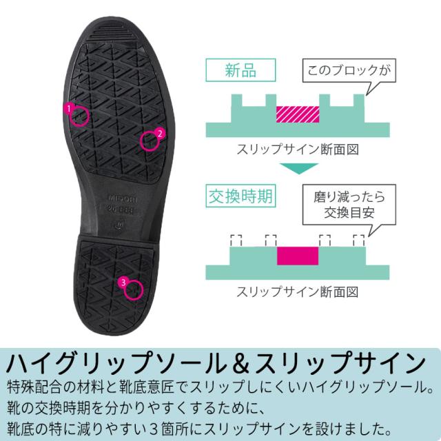 ミドリ安全 紳士靴タイプハイグリップ BS1310 ブラック 23.5〜28.0の