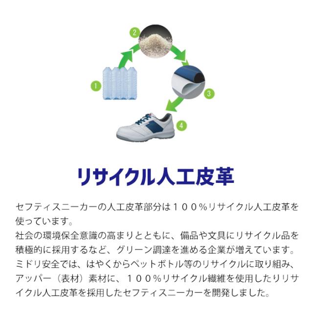 ミドリ安全 安全靴 プロテクティブスニーカー G3595 (バンドタイプ) ホワイト ネイビー ダークグレイ 22.0〜23.0ｃｍ 日本製