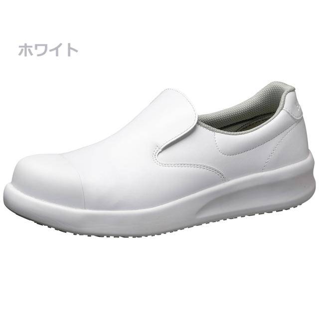 ミドリ安全 先芯入り超耐滑作業靴 ハイグリップ・ザ・フォース NHF-600 フルキャップ(旧CAP) ホワイト・ブルー 22.0〜28.0cm（EEE）