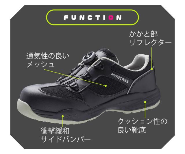 プロテクトウズ5 PF-117Boa 安全靴 先芯入りスニーカー プロテクトウズ5 PF－117Boa