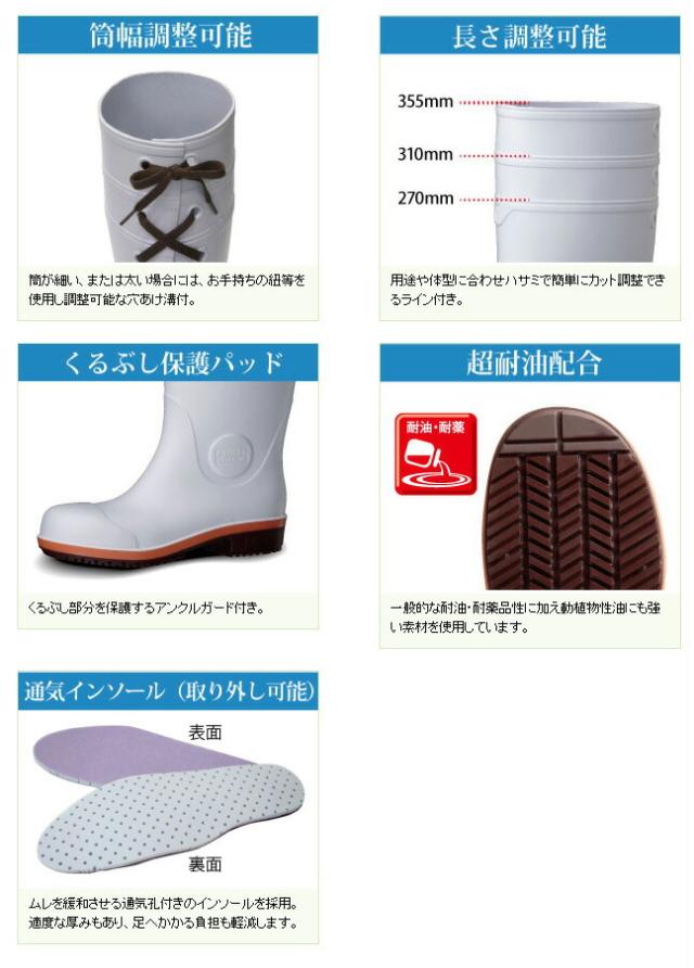 ミドリ安全 安全長靴 プロテクトウズ5 PHG1000スーパー ホワイト ブラック 29.0〜30.0ｃｍ