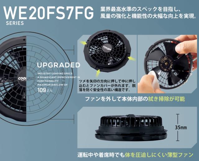 ミドリ安全 クールファン用 TYPE-PRO フルセット WE20FS7FG-PRO 【公式