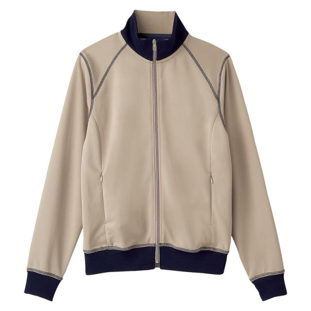 KARSEE カーシー オフィスウェア 男女共用 ニットジップアップブルゾン