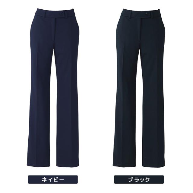 KARSEE カーシー オフィスウェア 女性用 STRETCH KNIT フレアストレートパンツ EAL-689 2カラー 5〜21号