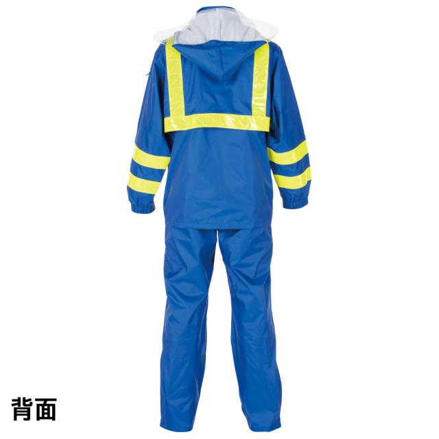 ジンナイ レインウェア 雨衣 高視認スプルースレインスーツ 8898 ネイビー ブルー 5L ジンナイ レインウェア 雨衣 高視認スプルースレインスーツ 8898
