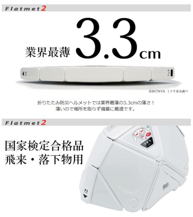 ミドリ安全 折りたたみ防災ヘルメット フラットメット TSC-10 N