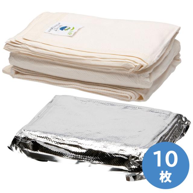三共毛織 防災用品 バイオケット生分解性 真空パック毛布 64折 10枚