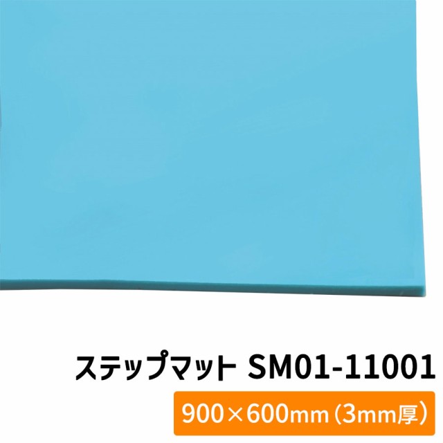 エクシール ステップマット SM01-11001 ブルーグリーン 薄型 3mm厚 900×600mm