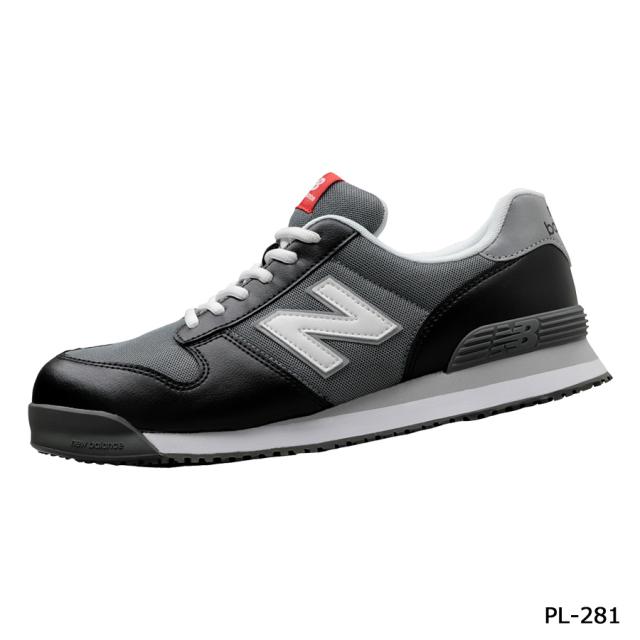 new balance ニューバランス 安全作業靴 ポートランド PL-281/551 ブラック+グレー＋ホワイト イエロー+イエロー+ホワイト 24.5〜30.0cm
