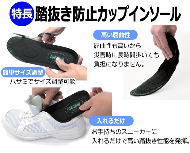 ミドリ安全 靴備品 踏抜防止カップインソール 中敷き 防災 非常時 災害時 Tv紹介商品の通販はau Pay マーケット ミドリ安全 Com