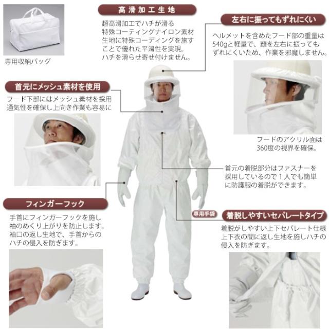 テクノ 蜂防護服 ハチブロック 特殊コーティング素材 蜂の巣駆除 スズメバチ 業務用 業者の通販はau Pay マーケット ミドリ安全 Com