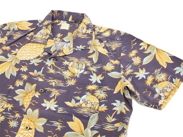 バーンズ アウトフィッターズ BR-7421 アロハシャツ パイナップル柄
