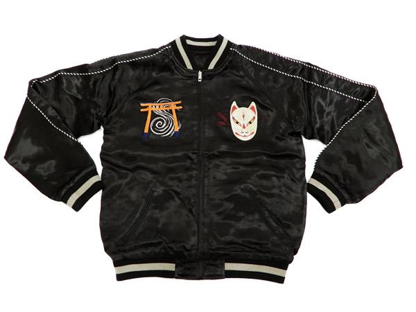 花旅楽団 スカジャン レーヨン100% リバーシブル 九尾の狐 XL 花旅楽団