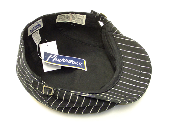 フェローズ ハンチングキャップ SHC1-W Pherrows Pherrows メンズ ハンチングハット ブラックウォバッシュストライプ 新品_4