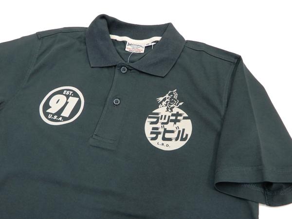 テッドマン ポロシャツ TMSP-700 TEDMAN ラッキーデビル エフ商会 メンズ 天竺 半袖 POLO ネイビー 新品_5