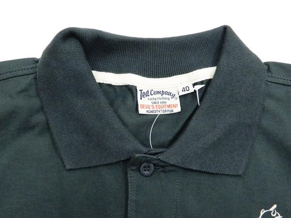 テッドマン ポロシャツ TMSP-700 TEDMAN ラッキーデビル エフ商会 メンズ 天竺 半袖 POLO ネイビー 新品_7