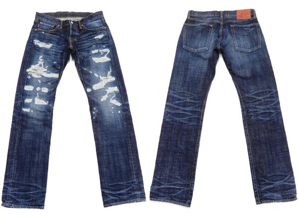 エターナル ジーンズ 52292 ETERNAL ローライズ スリムフィット ストレート メンズ 14.3 Oz. リメイク加工 デニムパンツ ダークインディゴ 新品