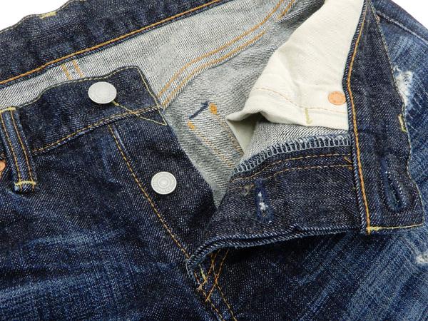 エターナル ジーンズ 52292 ETERNAL ローライズ スリムフィット ストレート メンズ 14.3 Oz. リメイク加工 デニムパンツ ダークインディゴ 新品