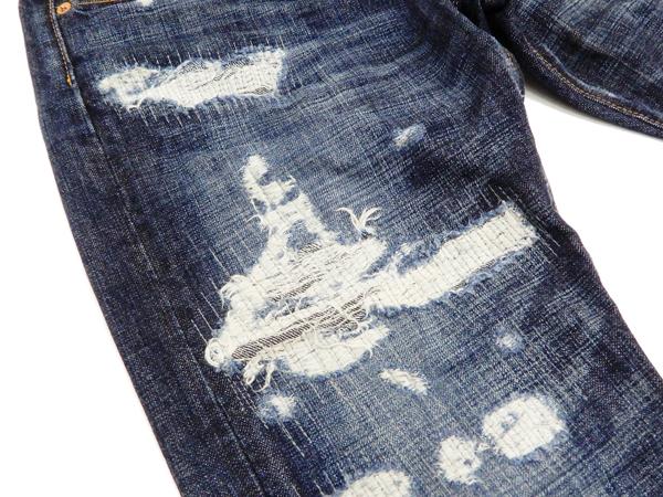 エターナル ジーンズ 52292 ETERNAL ローライズ スリムフィット ストレート メンズ 14.3 Oz. リメイク加工 デニムパンツ ダークインディゴ 新品
