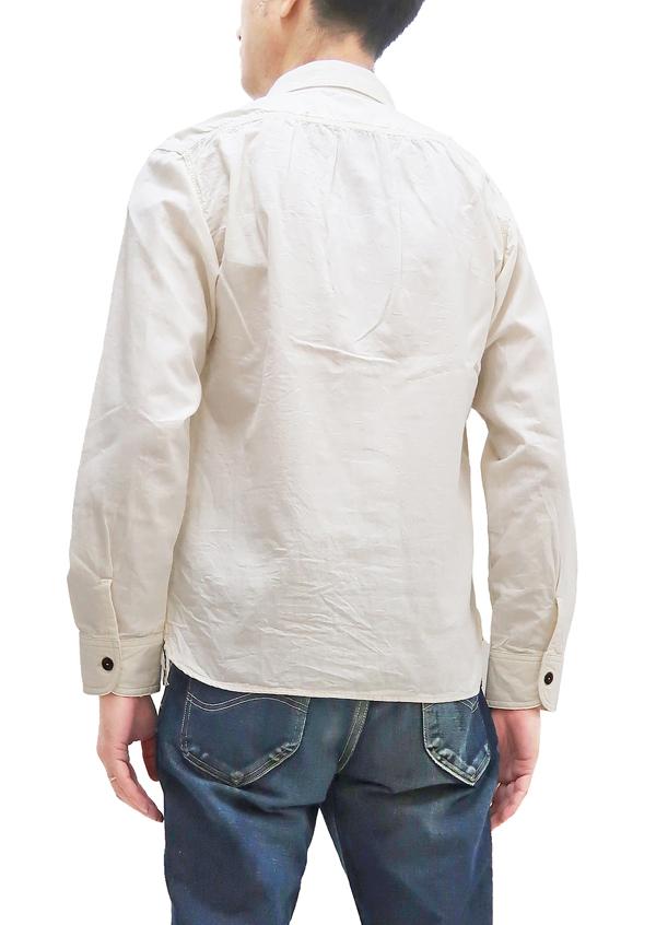 桃太郎ジーンズ 長袖シャツ MS044 無地 シャンブレーシャツ メンズ 5oz