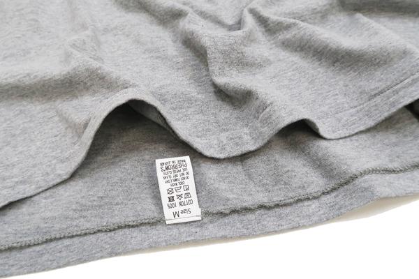 フェローズ Tシャツ 2PACK-TEE Pherrows Pherrows 2枚組 無地Tシャツ メンズ パックTEE 2P 2枚セット ツーパック 無地 半袖tee ヘザーグレー 新品_6