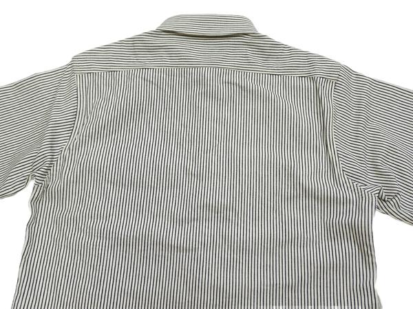 シュガーケーン SC37944 ヒッコリーストライプ ワークシャツ Sugar Cane メンズ 半袖シャツ オフ白 新品_9