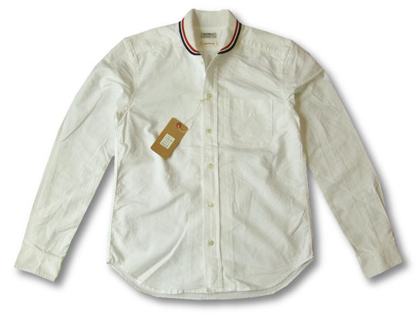 エターナル 無地長袖シャツ 衿リブ オックスフォード素材 ETERNAL 53511 白 新品