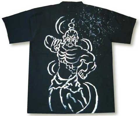 マチルディ 手描きTシャツ 和柄 金剛力士像 メンズ 半袖tee 黒 新品の通販は