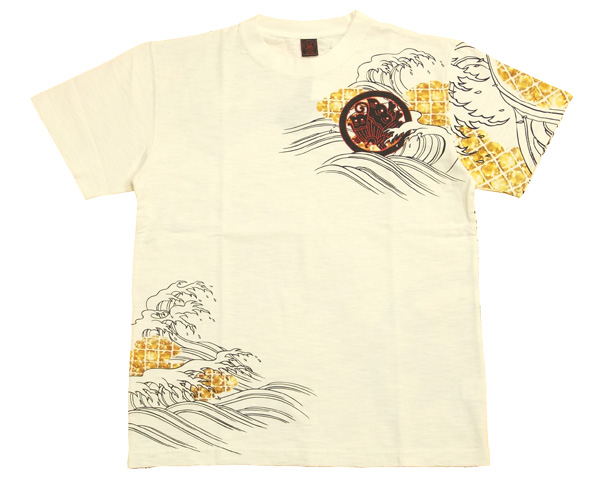 クロップドヘッズ Tシャツ 波家紋 cropped heads 和柄tee 911-56 オフ