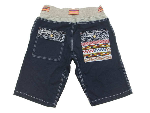 錦 スウェットリブショーツ 和柄 桜柄 メンズ ショートパンツ 55101